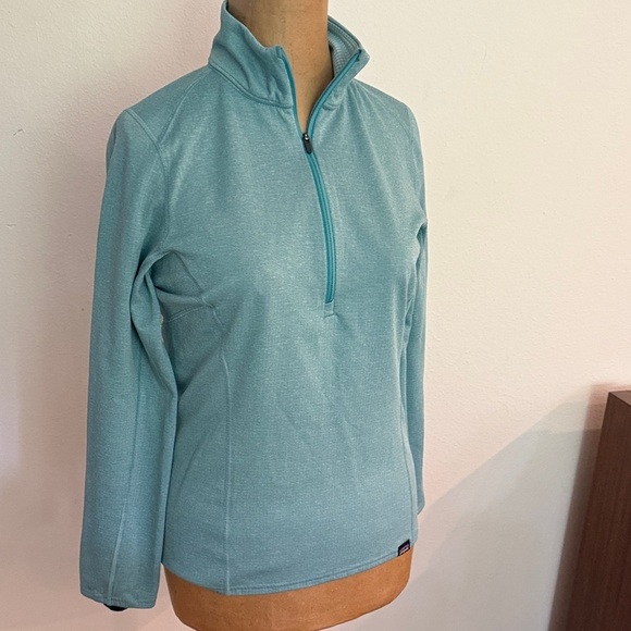 Patagonia sz XS Capilene Baselayer midweight light blue Quarter-Zip great cond - Picture 1 of 5